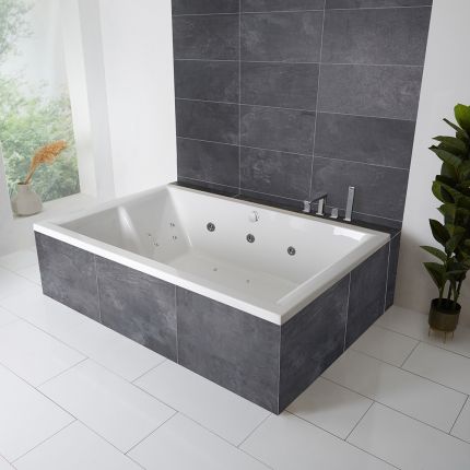 Bad Inbouw Dubbelzijdig 180cm x 120cm | Opties voor Whirlpool en Airspa Jets | Serene