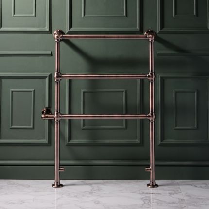 Elektrische Handdoekradiator Klassiek Geborsteld Brons 96,6cm x 67,3cm | Countess