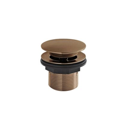 Pop-Up Afvoerplug 60mm voor Bad zonder Overloop - Geborsteld Koper