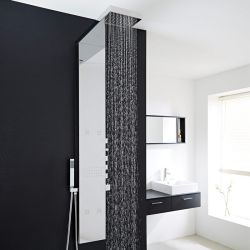 Douchepaneel 5-Weg Thermostatisch met Waterval- en Regenvaleffect Douchekop, Handdouche en 5 x Zijdouches Chroom | Tahuata