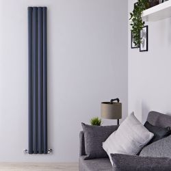 Design Radiator CV Verticaal (Dubbel Paneel) Modern 180cm x 23cm - Antraciet | Revive Air