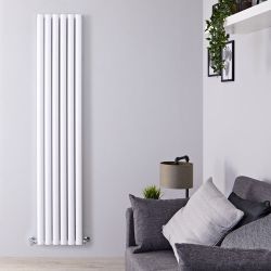 Design Radiator Wit Verticale DubbelPaneel 35cm x 180cm |Revive Air
