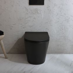 Staand Toilet Modern Rond met Soft-Close Toiletzitting | Keuze Afwerking | Elements