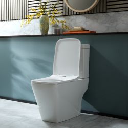 Duoblok Toilet Modern met Soft-Close Toiletzitting | Keuze Afwerking Spoelknop | Milton