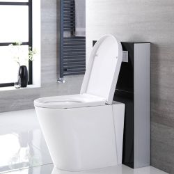 Stortbak Ombouw Staand Dubbele Spoelknop 3/6 Liter Zwart 50cm | Saru