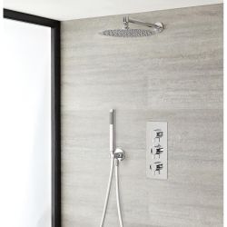 Doucheset - 2-Weg Thermostatische Douchekraan, Douchekop, Handdouche Chroom | Como