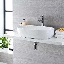 Opzetwastafel Ovaal 59cm x 42,5cm Wit | Otterton