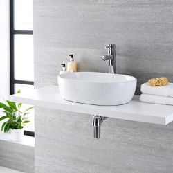 Opzetwastafel Ovaal 48cm x 35cm Wit | Otterton