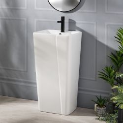 Vrijstaande Wastafel Modern 44,5cm x 36cm (Eén Kraangat) | Halwell