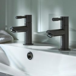 Paar Moderne Wastafelkranen - Zwart | Nox