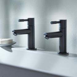 Paar Moderne Badkranen - Zwart | Nox