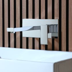 Wastafelmengkraan Muurbevestigd Modern Vierkant | Keuze Afwerking