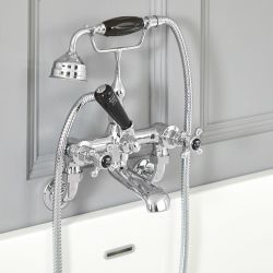 Hudson Reed Elizabeth - Badmengkraan Wandmontage Klassiek met Kruisgrepen & Handdouche - Keuze Afwerking