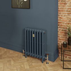Gietijzeren Radiator 3 Kolommen 56cm Hoog - Hague Blue 30 van Farrow & Ball | Kies de Breedte | Mercury