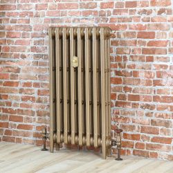 Gietijzeren Radiator Hoog Gebrand Goud | H.66cm x Kies De Breedte | Mercury