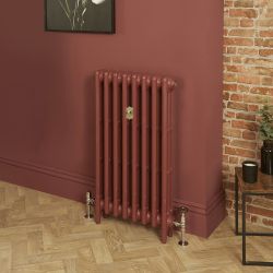 Gietijzeren Radiator 3 Kolommen 76cm Hoog - Eating Room Red 43 von Farrow & Ball | Kies de Breedte | Mercury
