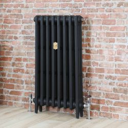 Gietijzeren Radiator Leisteen Zwart 3 Koloms | H.86cm x Kies De Breedte | Mercury
