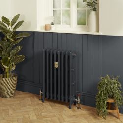 Gietijzeren Radiator 4 Kolommen 76cm Hoog - Railings Grey 31 van Farrow & Ball | Kies de Breedte | Isabel