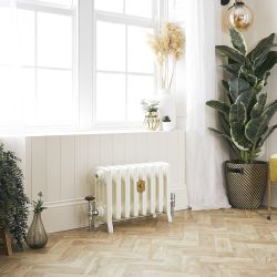 Gietijzeren Radiator Porseleinwit H. 35,7cm x Kies de Breedte| Isabel