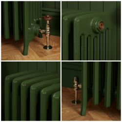 Gietijzeren Radiator met 6 Kolommen - Duck Green W55 van Farrow & Ball | 66cm Hoog x Kies de Breedte | Isabel