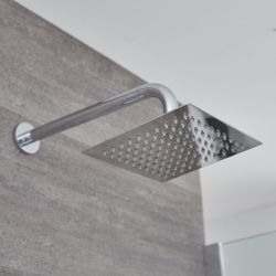 Douchekraan Thermostatisch Chromen met Muurbevestigde Douchekop | Kubix