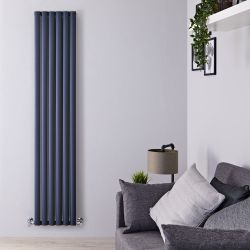Design Radiator Verticaal H.180cm Aluminium Antraciet | Keuze Afmeting | Revive Air