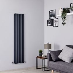 Design Radiator Verticaal Zwart | Keuze Afmeting | Enkel- of Dubbelpaneel Ontwerp | Revive