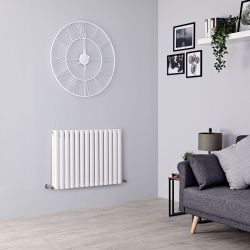 Design Radiator Horizontaal Wit| Keuze Afmeting | Enkel- of Dubbelpaneel Ontwerp | Revive