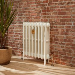 Gietijzeren Kolomradiator Klassiek 66cm Hoog Antiek Wit | Kies de Afmeting | Victoria
