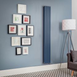 Design Radiator Elektrisch Verticaal - Blauw (Deep Sea Blue) | Keuze Afmeting en Opties voor Thermostaat, WiFi Verwarmingselement en Kabelafdekking | Revive