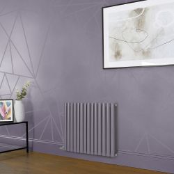 Design Radiator Elektrisch Horizontaal 63,5cm Hoog Paars (Dahlia Purple) | Keuze Afmeting en Opties voor Thermostaat en Kabelafdekking | Revive