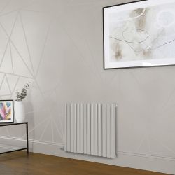 Design Radiator Elektrisch Horizontaal 63,5cm Hoog Wit (Pearl White) | Keuze Afmeting en Opties voor Thermostaat en Kabelafdekking | Revive