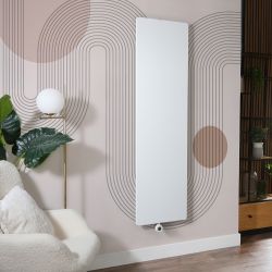 Designradiator Elektrisch Verticaal 180cm met Thermostatisch WiFi Verwarmingselement - Wit | Keuze Afmeting en Vaste Bedrading of met Stekker | Ria - ECOSO van Hudson Reed