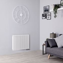 Design Radiator Horizontaal 63,5cm Hoog Onderaansluitingen Wit | Keuze Afmeting | Watt | Revive Caldae