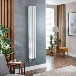 Elektrische Design Radiator Verticaal Wit | 23,6cm Breed - Keuze Hoogte | Keuze WiFi-Thermostaat | Vaste Bedrading of met Stekker | Revive - ECOSO van Hudson Reed