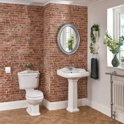 Klassiek Toilet en Wastafel 59cm 1 Kraangat Wit | Windsor