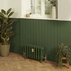 Gietijzeren Radiator met 4 Kolommen - Duck Green W55 van Farrow & Ball | 35,7cm Hoog x Kies de Breedte | Isabel