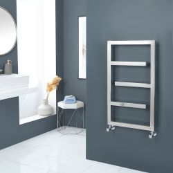 Design Handdoekradiator 88cm x 50cm Glanzend Gepolijst RVS | Eclipse