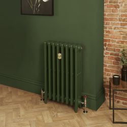 Gietijzeren Radiator met 4 Kolommen - Duck Green W55 van Farrow & Ball | 96cm Hoog  x  Kies de Breedte | Mercury