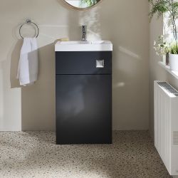 WC-ombouw met Wastafel en Reservoir (Toiletpot Niet Inbegrepen) 50cm x 89cm Modern | Keuze Afwerking | Cluo