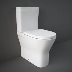 Duoblok Toilet Maxi Randloos met Softclose Toiletzitting met Deksel Glanzend Wit | RAK Resort x Hudson Reed
