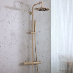 Douchekolom Thermostatisch Modern met ronde Douchekop en Handdouche | Keuze Afwerking | Elements