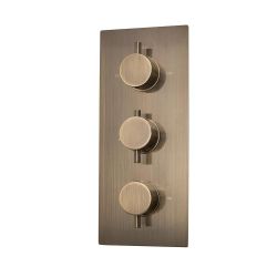 Douchekraan Thermostatisch Inbouw 3-Weg met Omstel Geborsteld Messing | Clarus