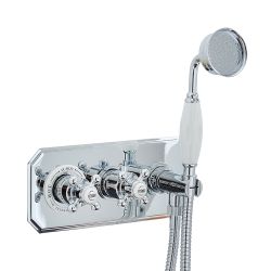 Douchesysteem Thermostatisch Klassiek met Omstel en Handdouche | Keuze Douchefuncties en Afwerking | Elizabeth