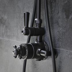 Hudson Reed Elizabeth - Douchekraan Thermostatisch Opbouw 1-Weg  Klassiek - Zwart