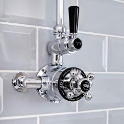 Hudson Reed Elizabeth - Douchekraan Thermostatisch Opbouw 1-Weg  Klassiek - Chroom en Zwart