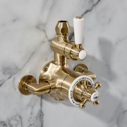 Hudson Reed Elizabeth - Douchekraan Thermostatisch Opbouw 1-Weg Klassiek - Satijn Goud