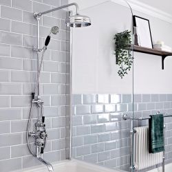 Hudson Reed Elizabeth - Douchekraan Thermostatisch Opbouw 2-Weg  Klassiek - Chroom en Zwart