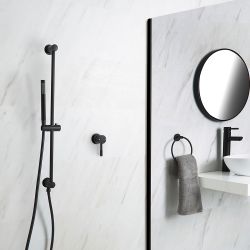 Glijstangset Douchekraan met Handdouche en Glijstang Zwart | Nox