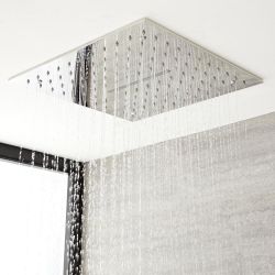 Douchekop Plafond met Waterval 40 x 40cm Chroom | Kubix